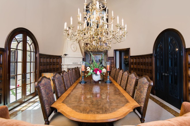 french chateau formal dining room