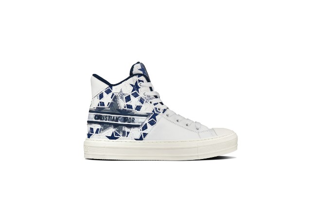 walk n dior sneakers blue and gold